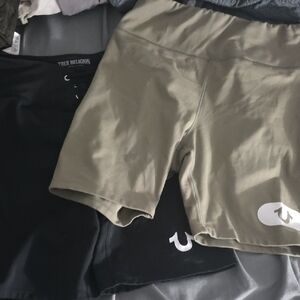 2 True Religion Women Biker Shorts